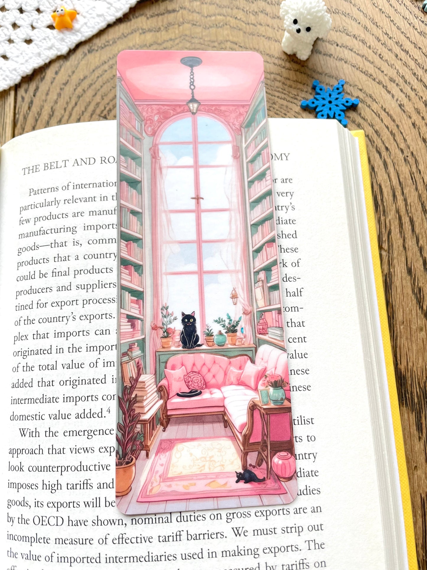 Double-Sided Cozy Bookstore Bookmark