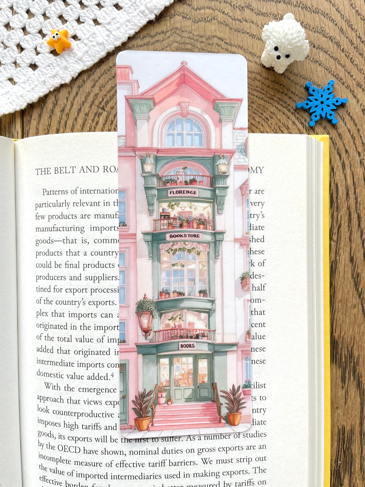 Double-Sided Cozy Bookstore Bookmark