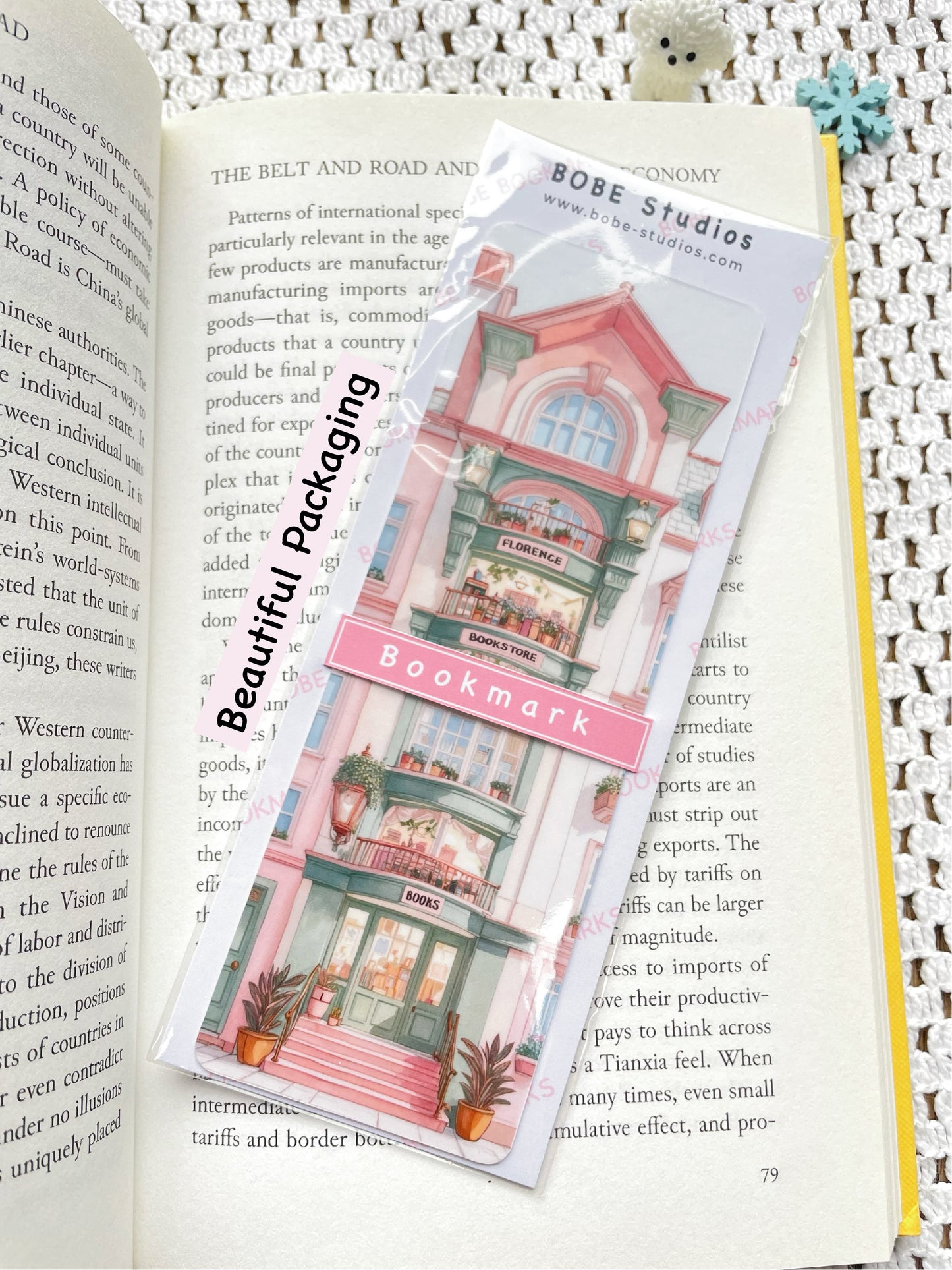 Double-Sided Cozy Bookstore Bookmark